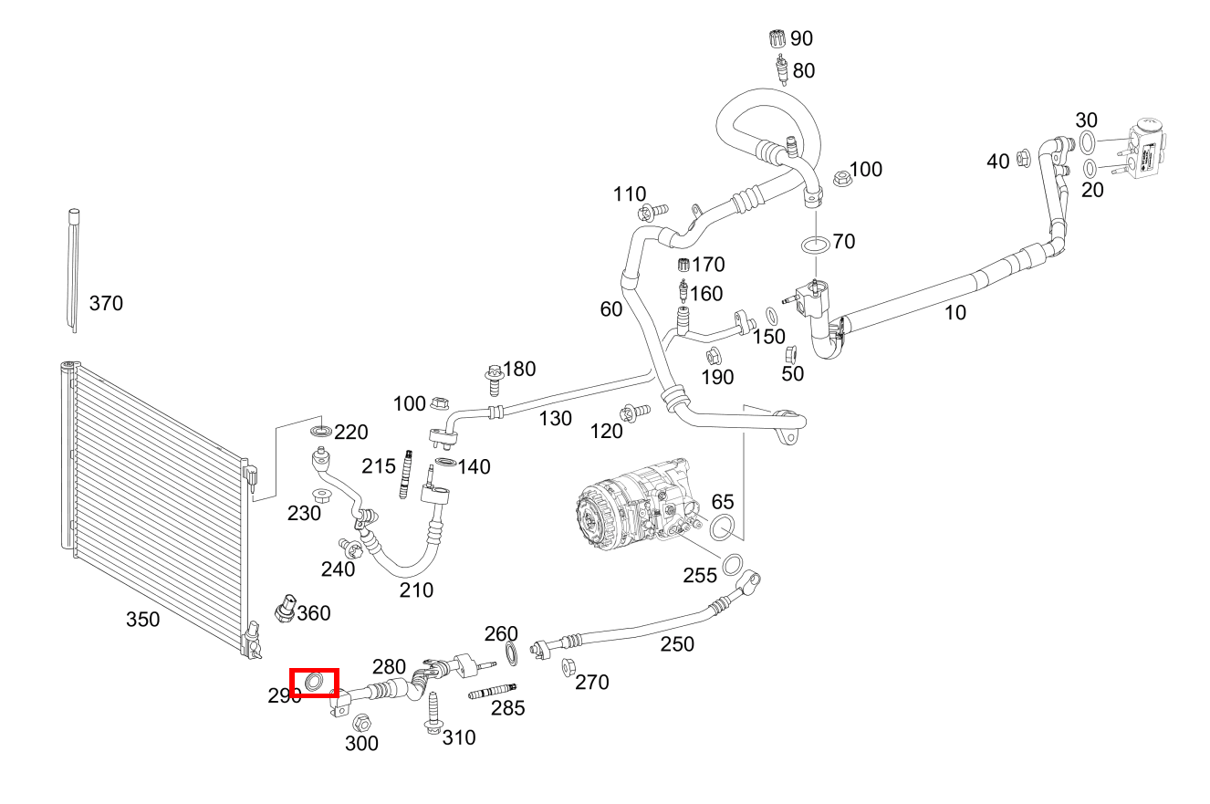 PROFILDICHTRING KAELTEMITTELLEITUNG Mercedes-AMG GT S 197