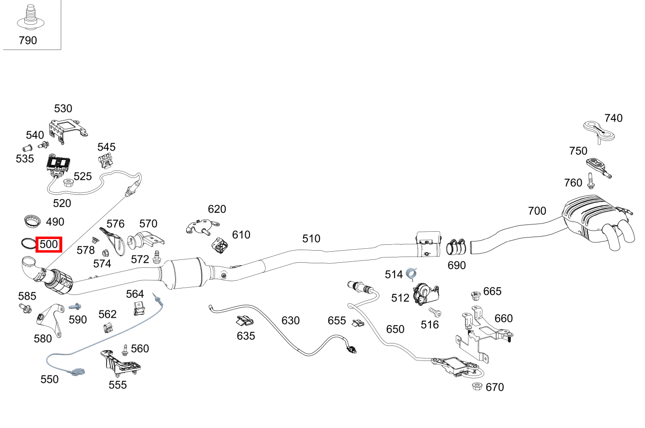 DICHTRING ABGASANLAGE BEFESTIGUNG ABGASLEITUNG GLE 167, C 205, S  