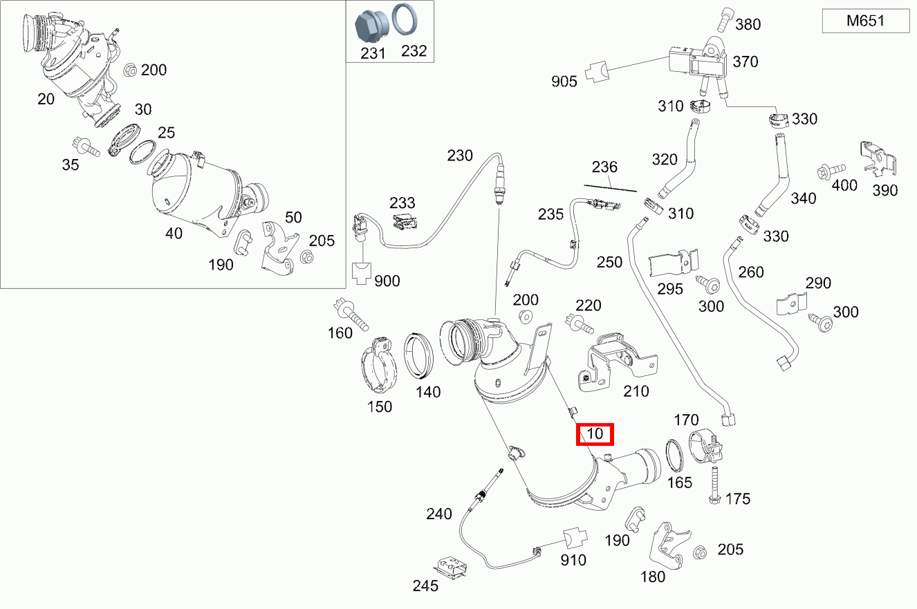 Katalysatoranlage E 200 Limousine BlueTEC BCA 212