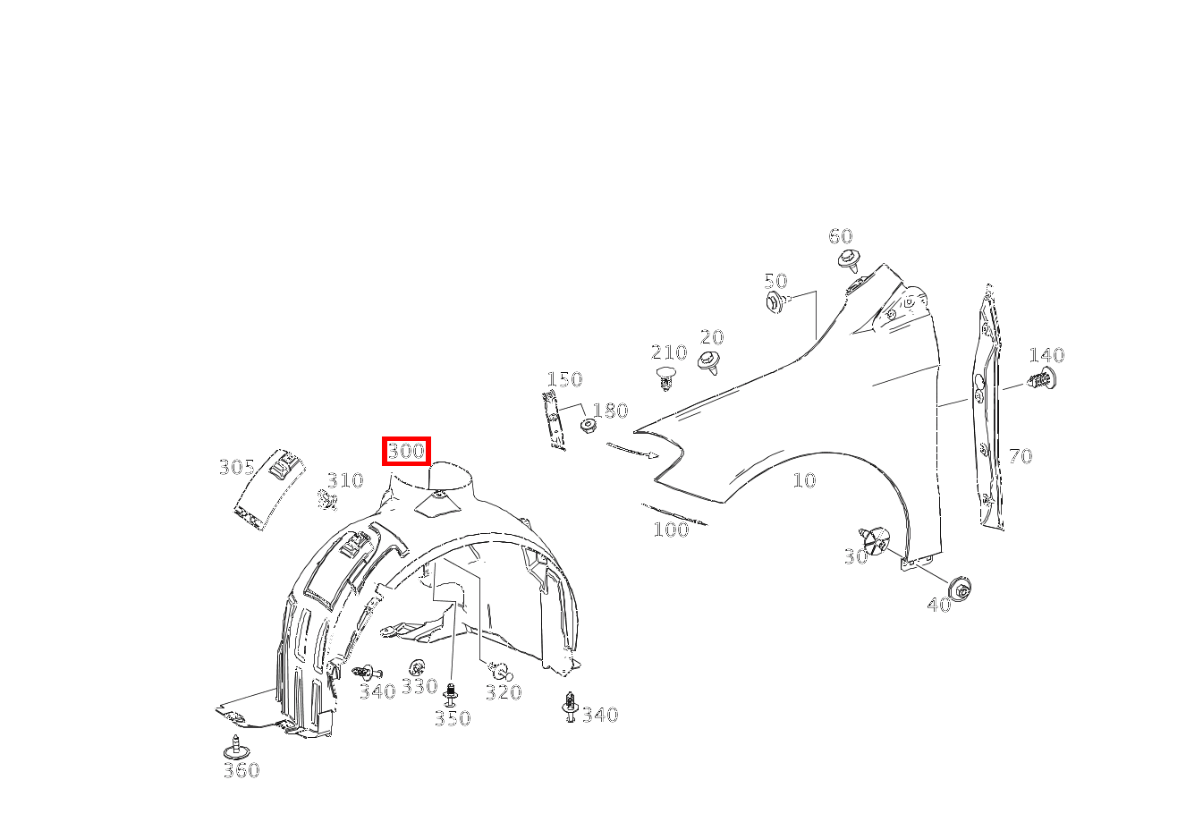 RADLAUFABDECKUNG VORN LINKS B220 4M 246