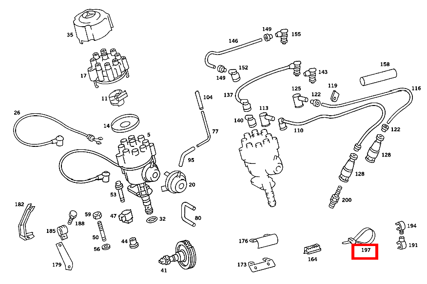 Kabelband ZUENDLEITUNG AN UNTERDRUCKLEITUNG; 7X100 MM G 500 463 Kabelband ZUENDLEITUNG AN UNTERDRUCKLEITUNG; 7X100 MM G 500 463