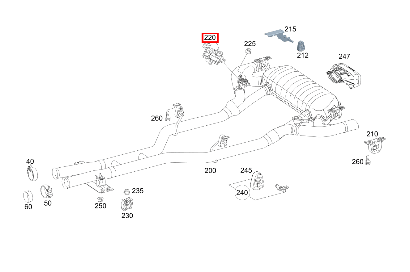 Aktuator ABGASKLAPPE LINKS UND RECHTS Mercedes-AMG GT Roadster 190