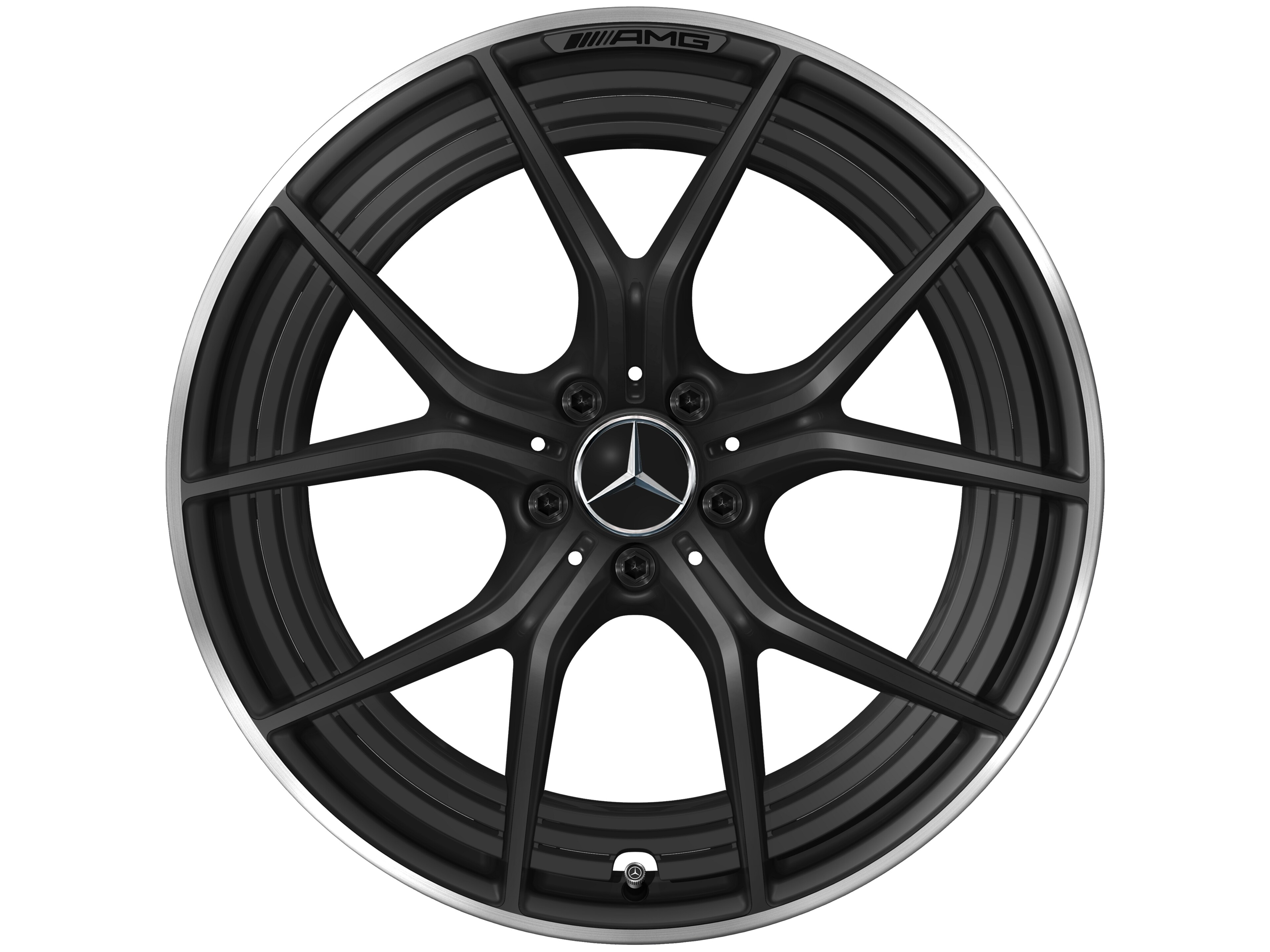 Mercedes-Benz -  AMG Schmiederad Kreuzspeichen-Design, 21 Zoll, 11,5 J x 21 ET 30, schwarz matt