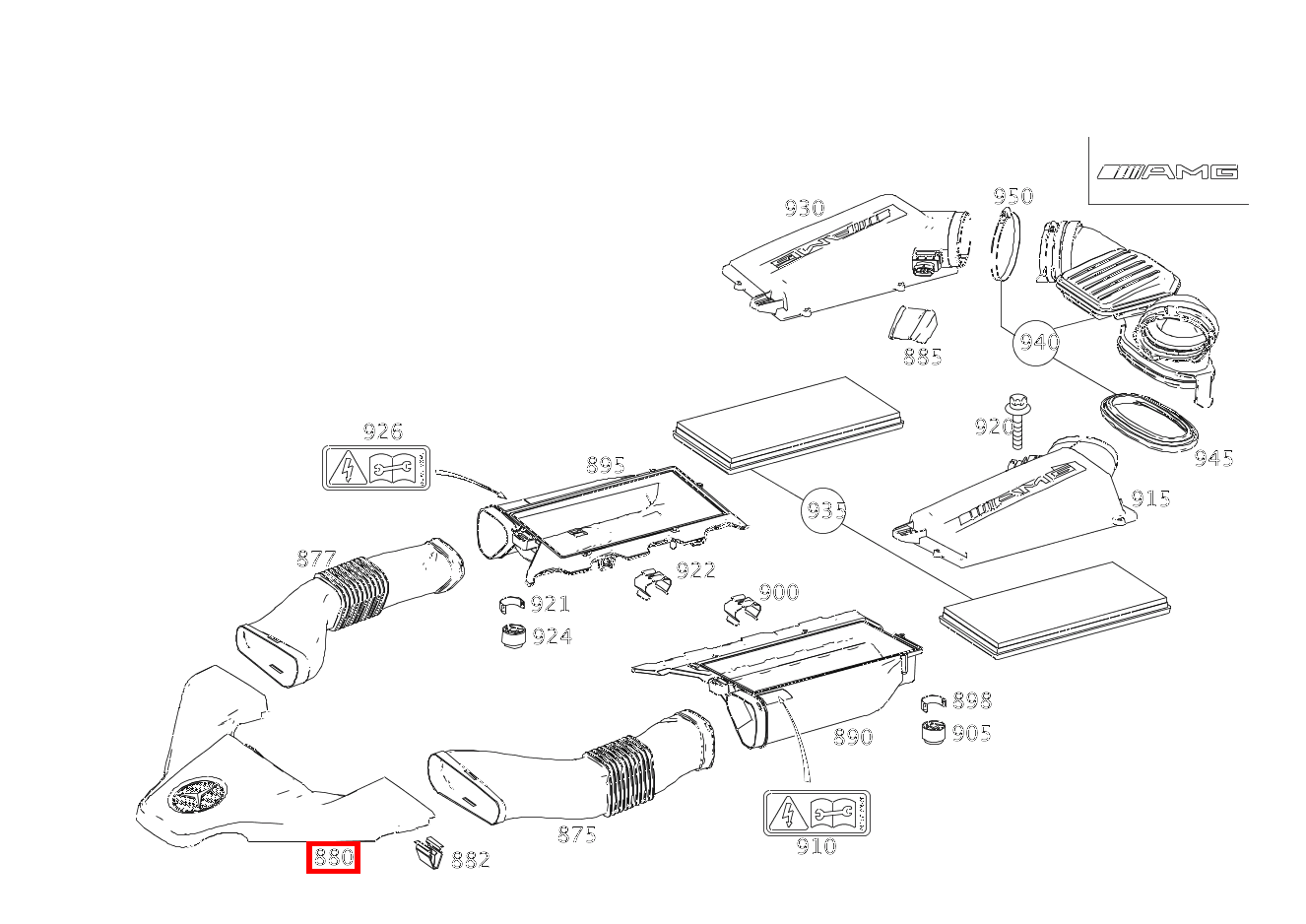 Abdeckblech LUFTFILTER E 63 AMG T-Modell 211 Abdeckblech LUFTFILTER E 63 AMG T-Modell 211