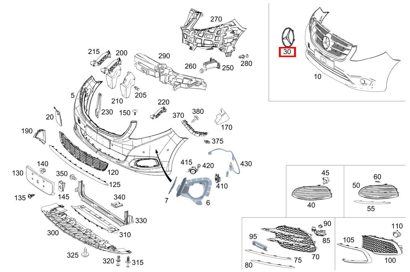 Mercedes-Stern Kühlergrill Vito 116 CDI Kasten Lang 245 Mercedes-Stern Kühlergrill Vito 116 CDI Kasten Lang 245