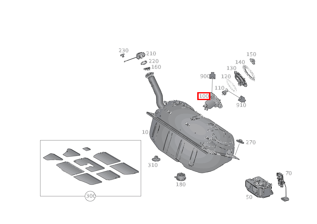 Kraftstofffilter In Tank links . SLK55 AMG 172