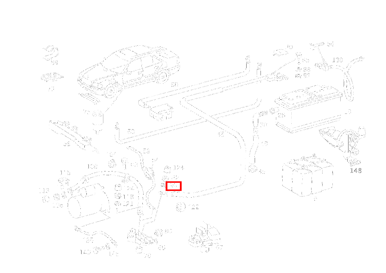 Federscheibe LEITUNGSSATZ AN LEITUNGSVERBINDER C 180 Limousine 203