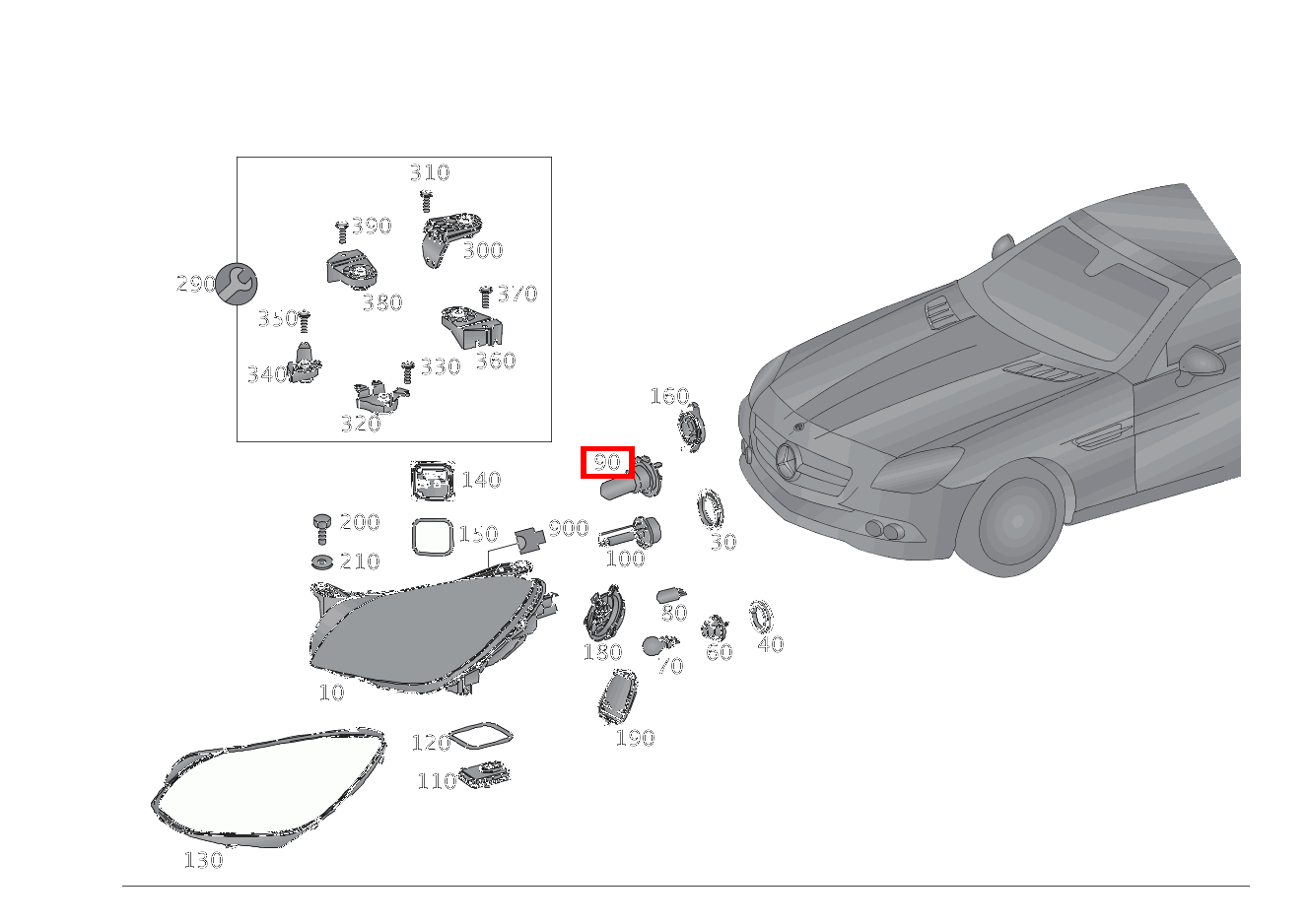 Glühlampe Abbiegelicht; H7 12V-55W SLK55 AMG 172 Glühlampe Abbiegelicht; H7 12V-55W SLK55 AMG 172