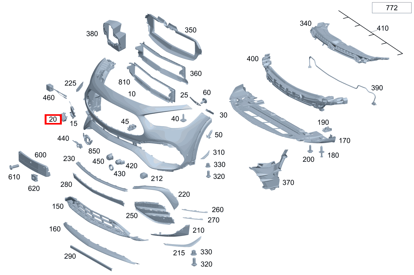 ABDECKUNG ABSCHLEPPOESE Abschleppöse GLA 250 e 247