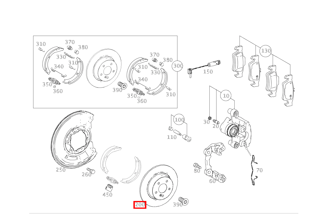 BREMSSCHEIBE UNBELUEFTET Hinten rechts C 180 205 BREMSSCHEIBE UNBELUEFTET Hinten rechts C 180 205