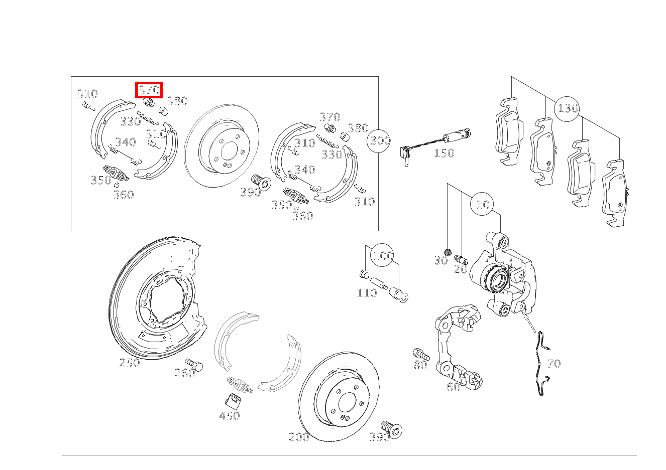 BREMSNACHSTELLER Bremsbackennachstellung C 180 205 BREMSNACHSTELLER Bremsbackennachstellung C 180 205