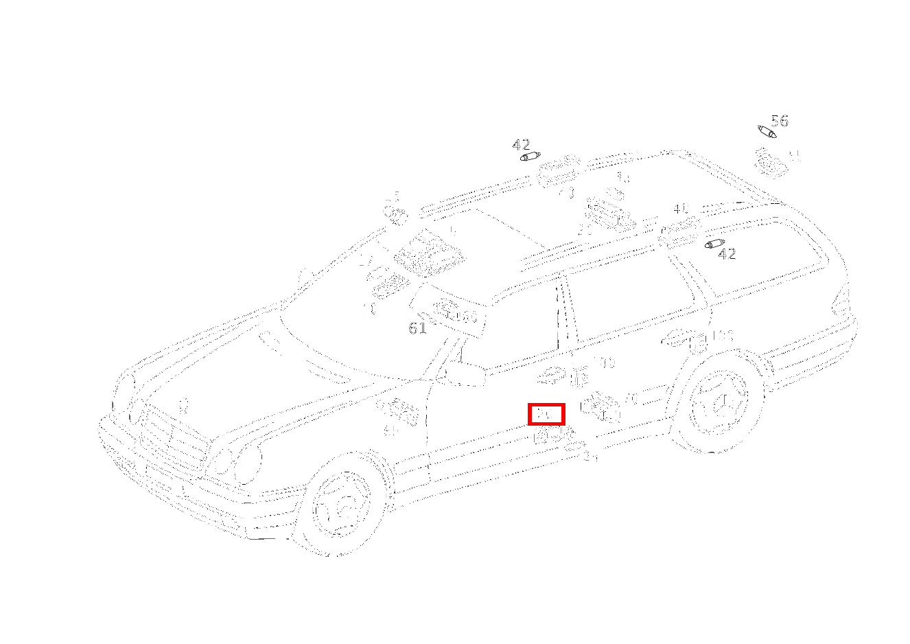 Innenraumleuchte TUER VORN E280 210 Innenraumleuchte TUER VORN E280 210