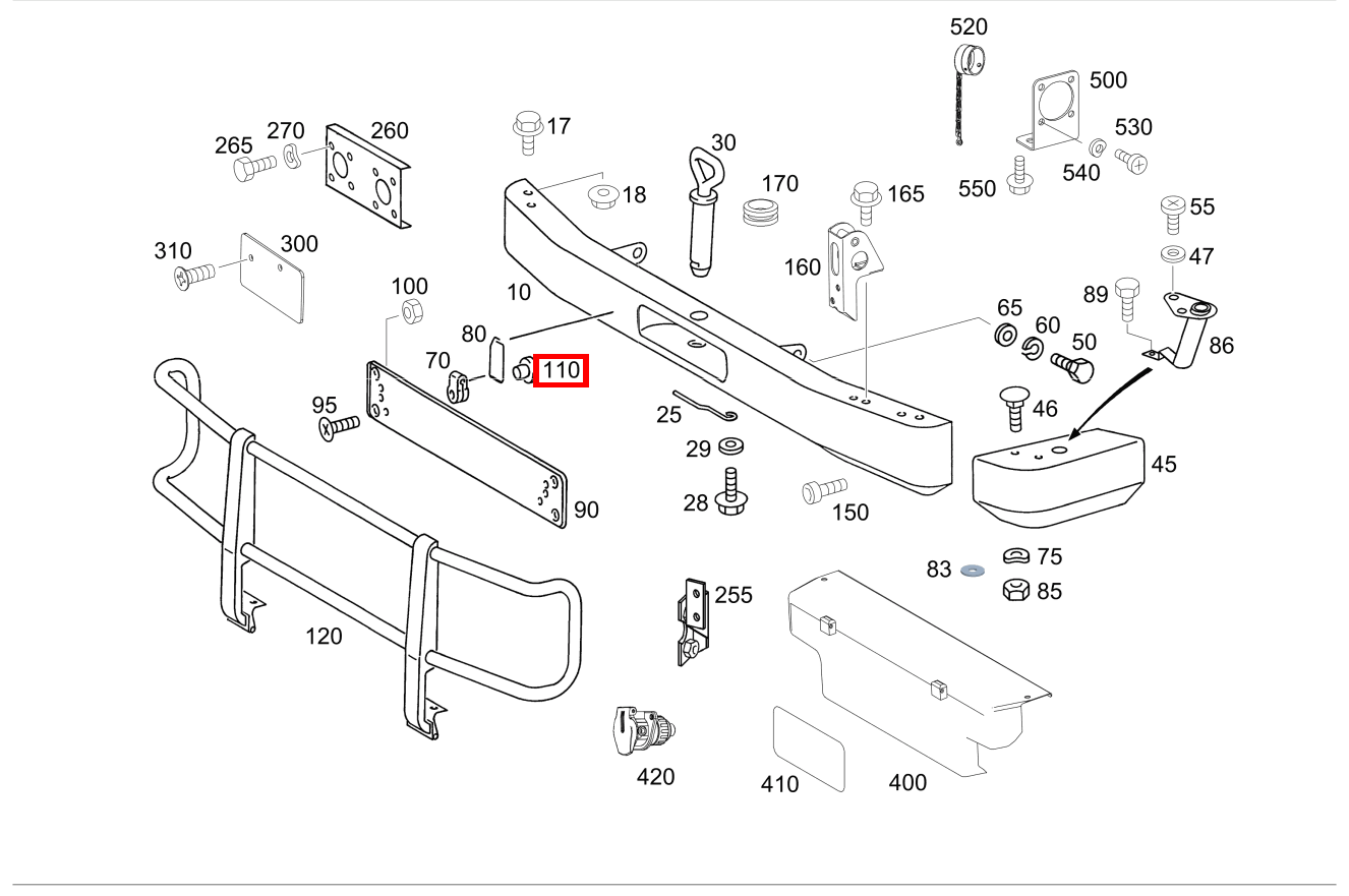 Stopfen Kennzeichenbefestigung; 6.5mm G 300 CDI/4X4/3428 Lang 461 Stopfen Kennzeichenbefestigung; 6.5mm G 300 CDI/4X4/3428 Lang 461