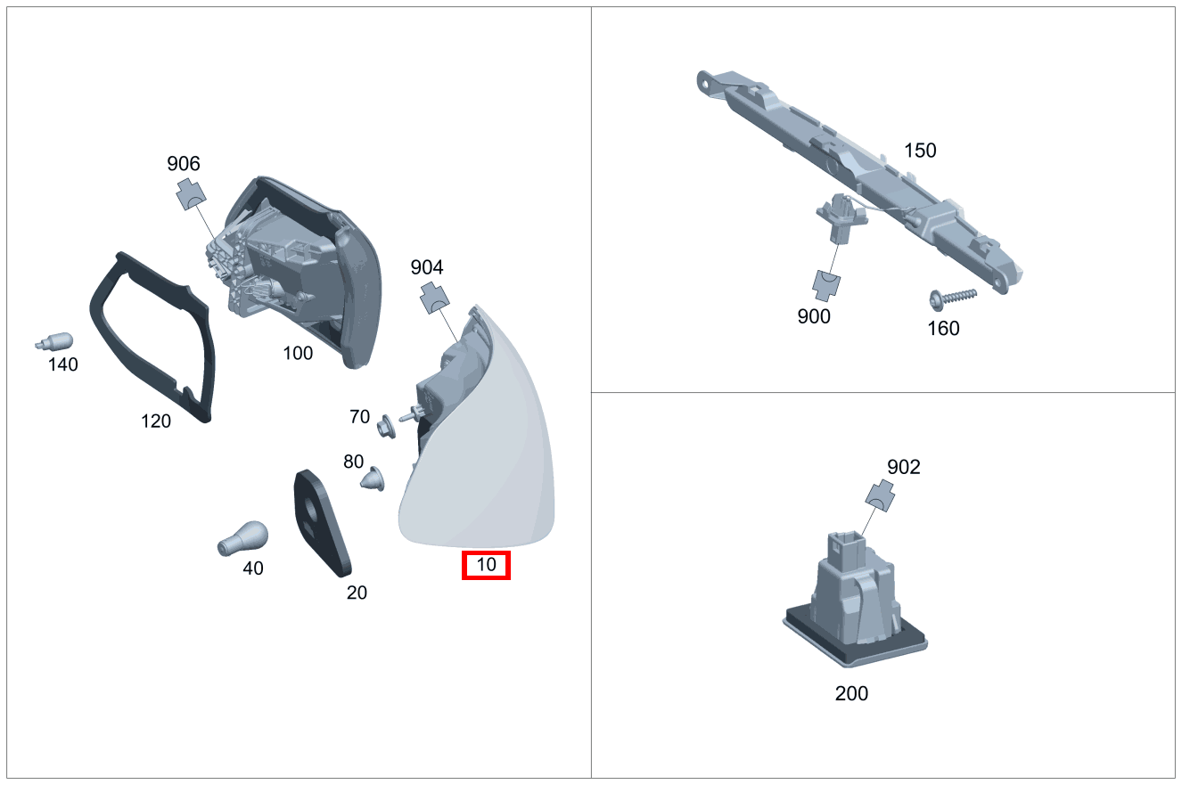 Heckleuchtenkombination An Seitenwand rechts 207