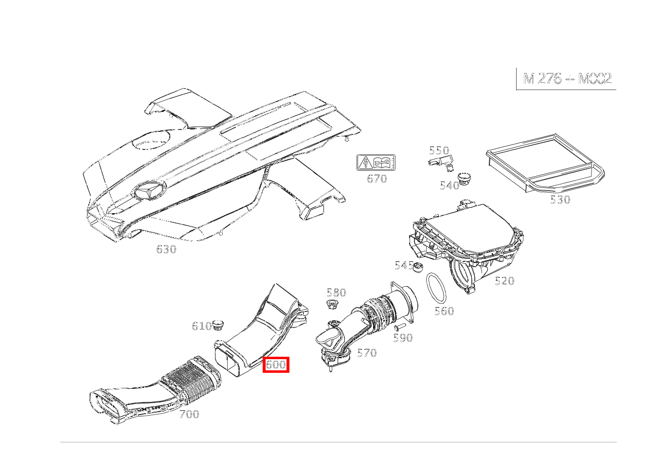 Rohluftleitung LINKS SL 400 Roadster 231 Rohluftleitung LINKS SL 400 Roadster 231