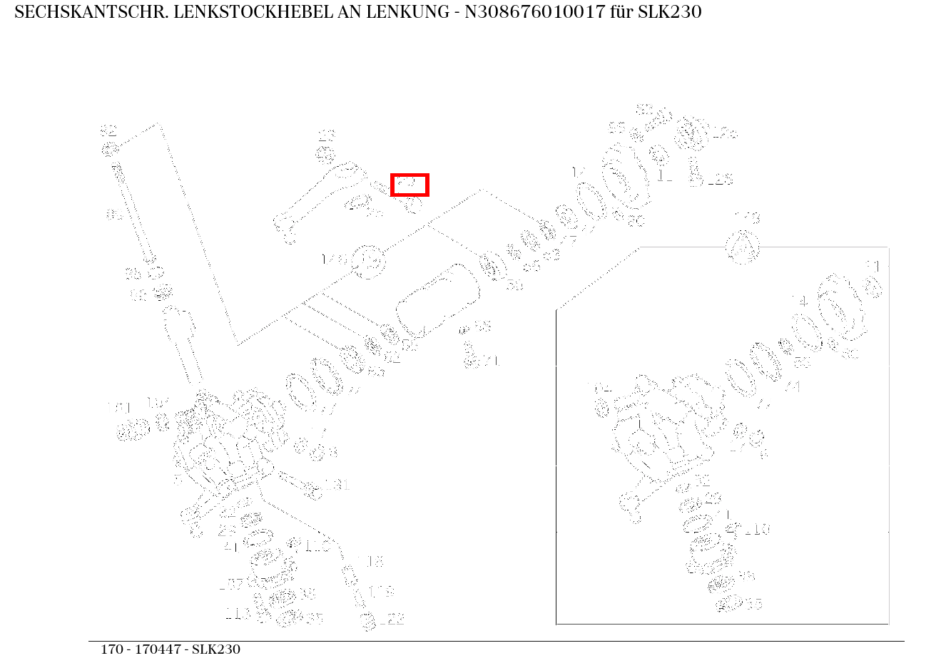 Sechskantschraube LENKSTOCKHEBEL AN LENKUNG M10X1X60 , , und  