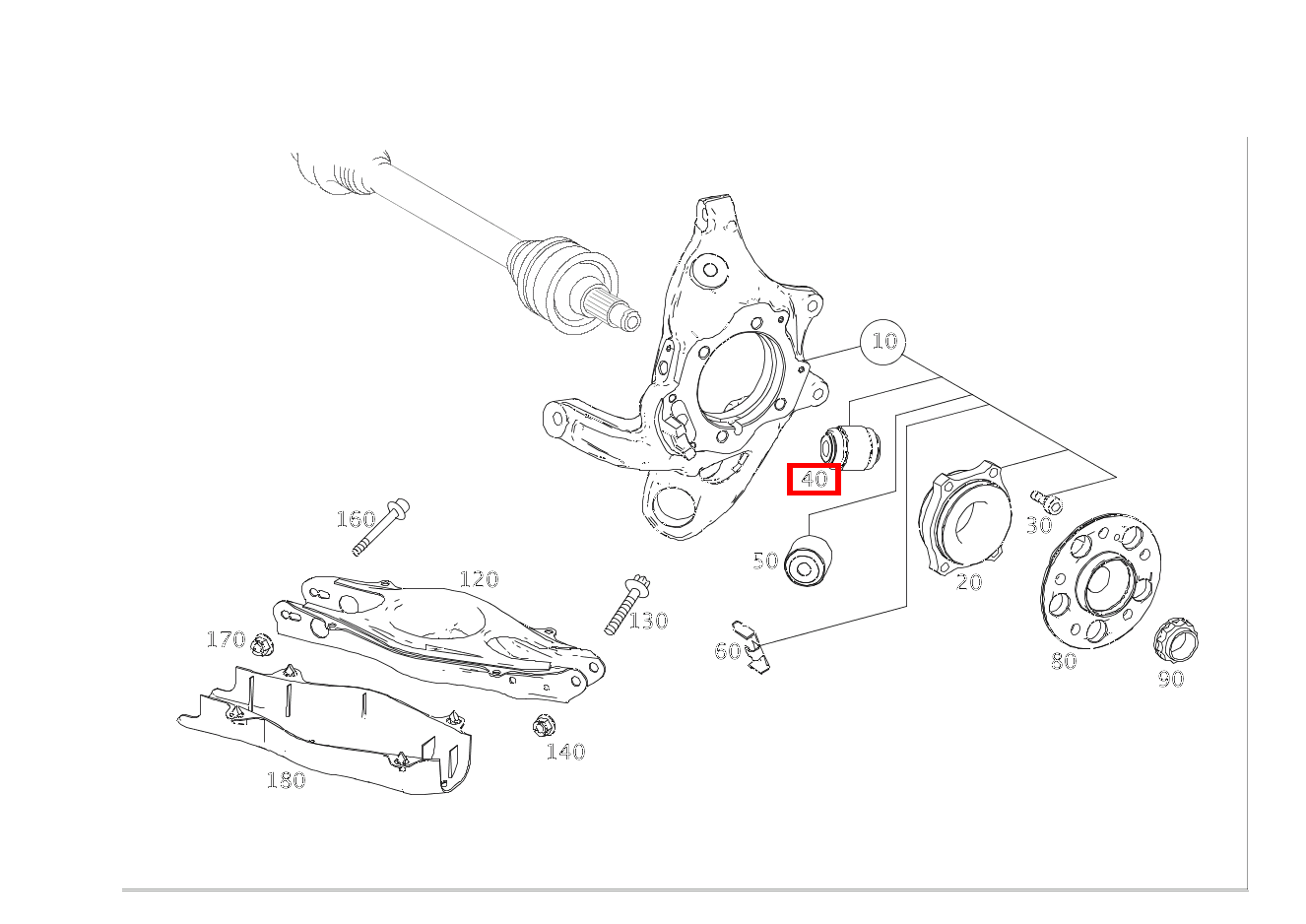 TRAGGELENK FEDERLENKER AN RADTRAEGER RECHTS CLS 250 Shooting Brake BlueTEC 4MATIC 218