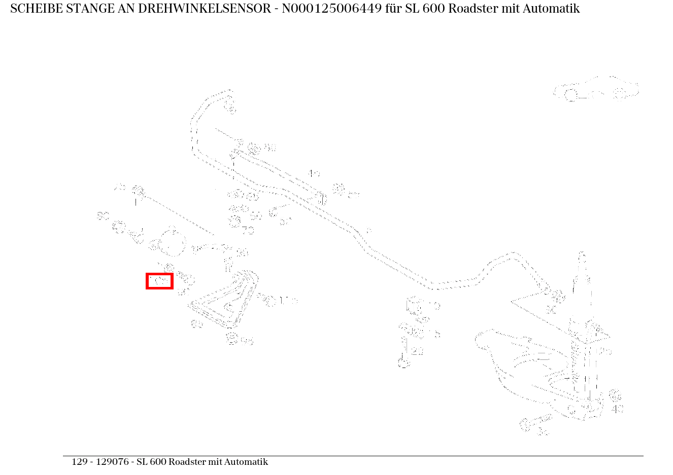 Scheibe STANGE AN DREHWINKELSENSOR SL 600 Roadster mit Automatik 129 Scheibe STANGE AN DREHWINKELSENSOR SL 600 Roadster mit Automatik 129