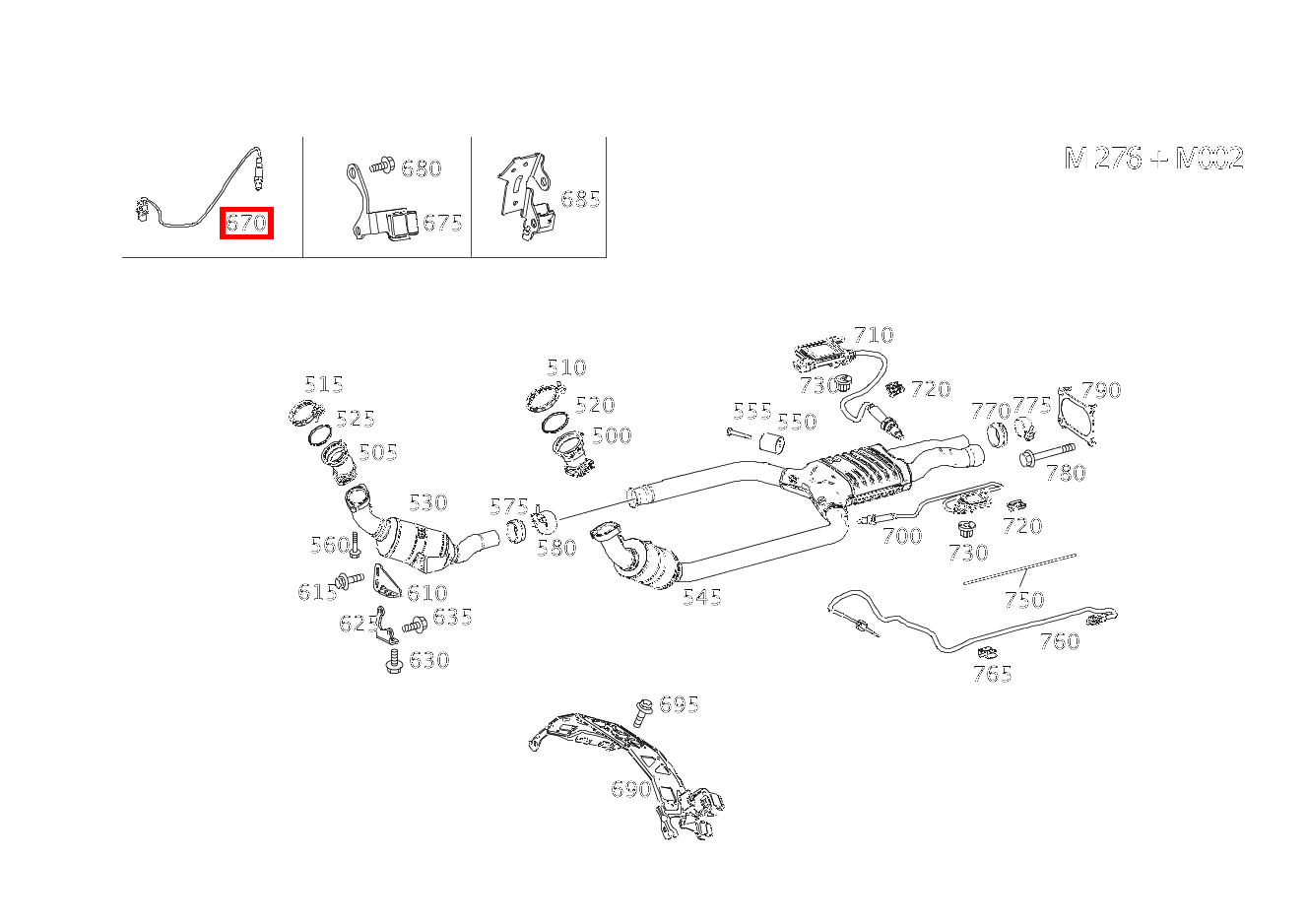 Lambdasonde DIAGNOSESONDE RECHTS NACH KATALYSATOR E 400 T 4MATIC 212