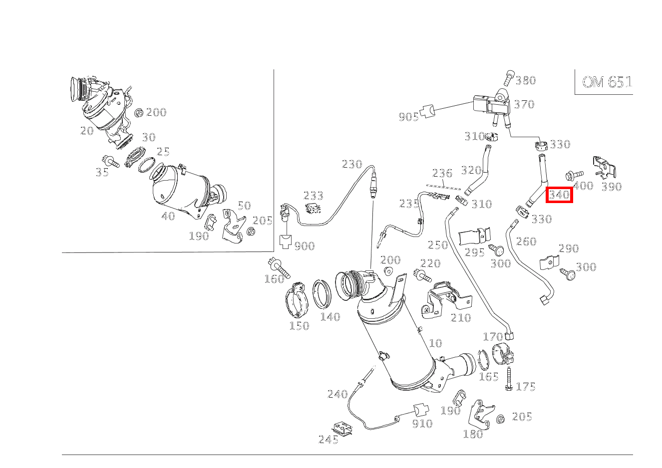 Abgasschlauch E 220 CDI T-Modell 253