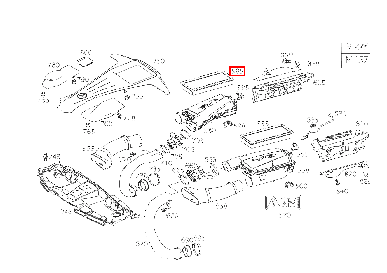 Luftfiltereinsatz RECHTS E 63 T AMG 212 Luftfiltereinsatz RECHTS E 63 T AMG 212