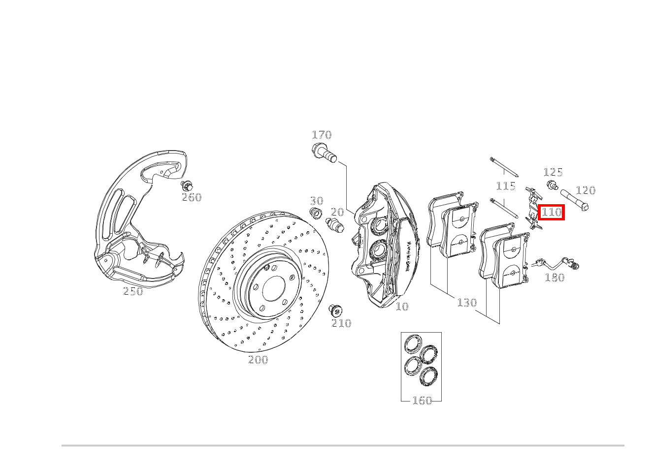 Spreizfeder Links und rechts Mercedes-Maybach S 650 222 Spreizfeder Links und rechts Mercedes-Maybach S 650 222