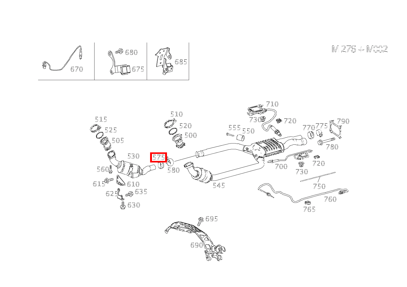 DICHTRING ABGASANLAGE KATALYSATOR AN AUSPUFFROHR VORN E 400 T 4MATIC 212