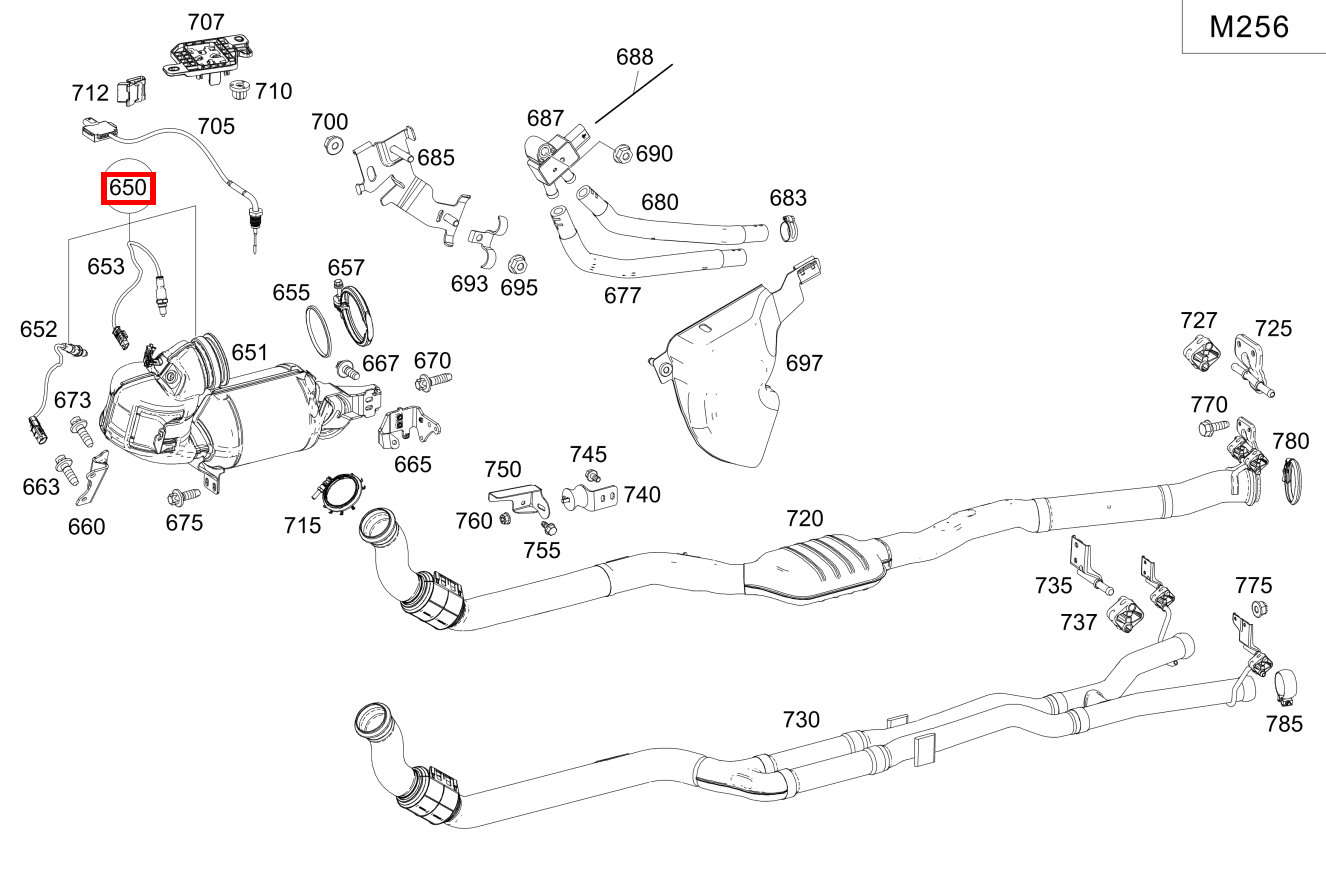Abgasleitung Mercedes-AMG E 53 4MATIC+ Cabriolet 238