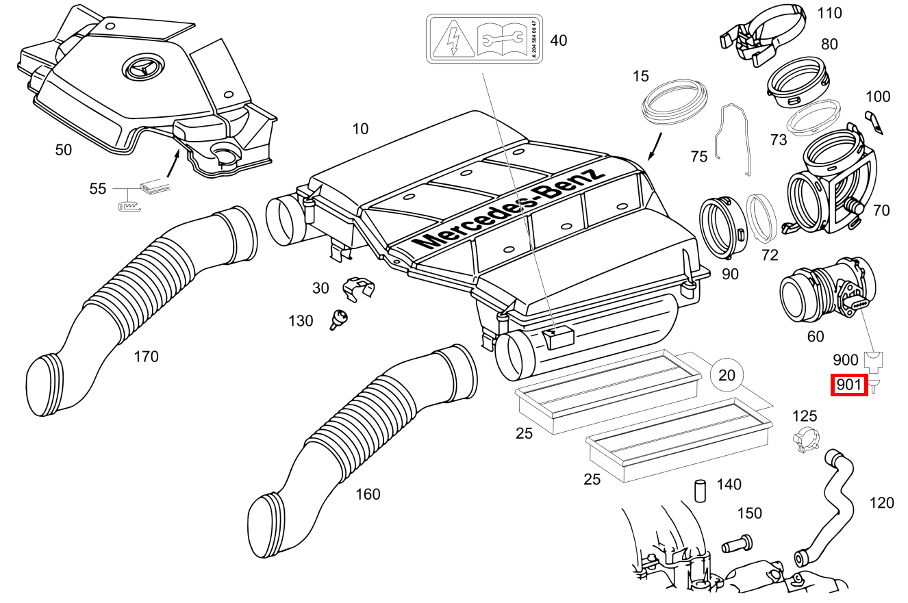 Kontaktbuchse LUFTMASSENMESSER B2/5; 0.22-0.5 MM2 MLK1.2 SL 350 Sportmotor 230 Kontaktbuchse LUFTMASSENMESSER B2/5; 0.22-0.5 MM2 MLK1.2 SL 350 Sportmotor 230