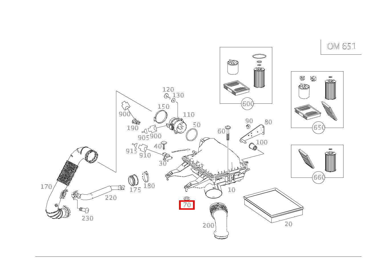 Elastomerlager Luftfilter an Rahmen 906 Elastomerlager Luftfilter an Rahmen 906