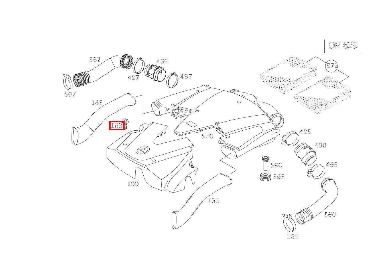 Blechschraube ABDECKUNG AN TRAEGER; 6.3X16 S 450 CDI Limousine lang 221