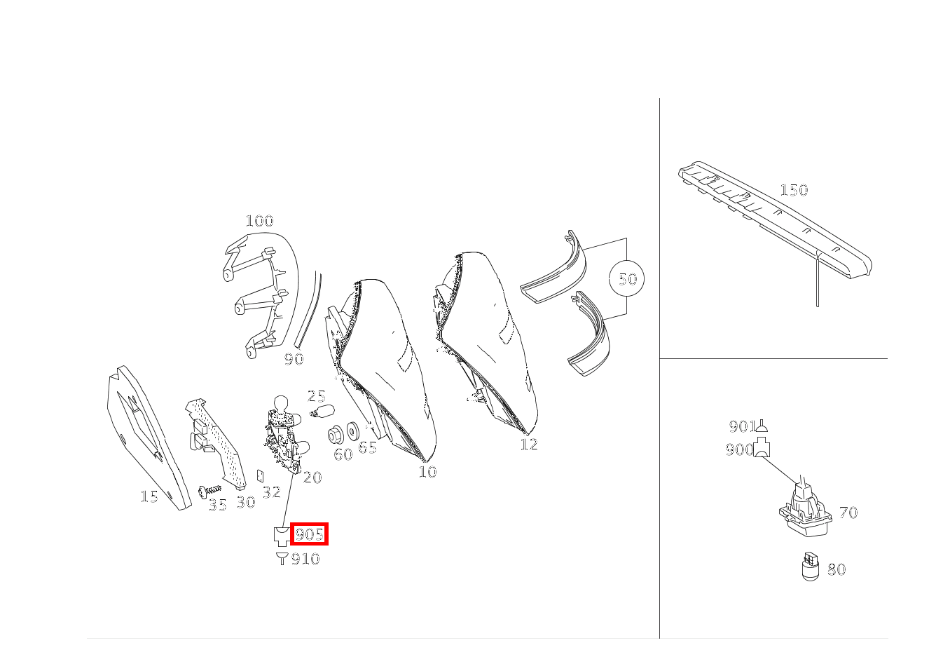 Stecker AN LEUCHTEINHEIT LINKS UND RECHTS; 7-PIN MCP2.8 S 550 Limousine lang BCA 221 Stecker AN LEUCHTEINHEIT LINKS UND RECHTS; 7-PIN MCP2.8 S 550 Limousine lang BCA 221