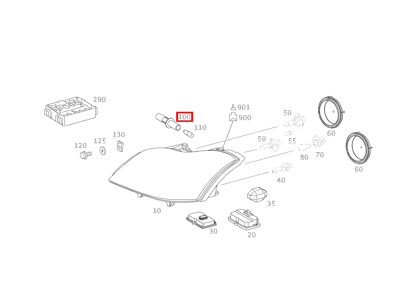 Lampenfassung SEITENMARKIERUNGSLEUCHTE Maybach 62 S (langer Radstand) 240 Lampenfassung SEITENMARKIERUNGSLEUCHTE Maybach 62 S (langer Radstand) 240
