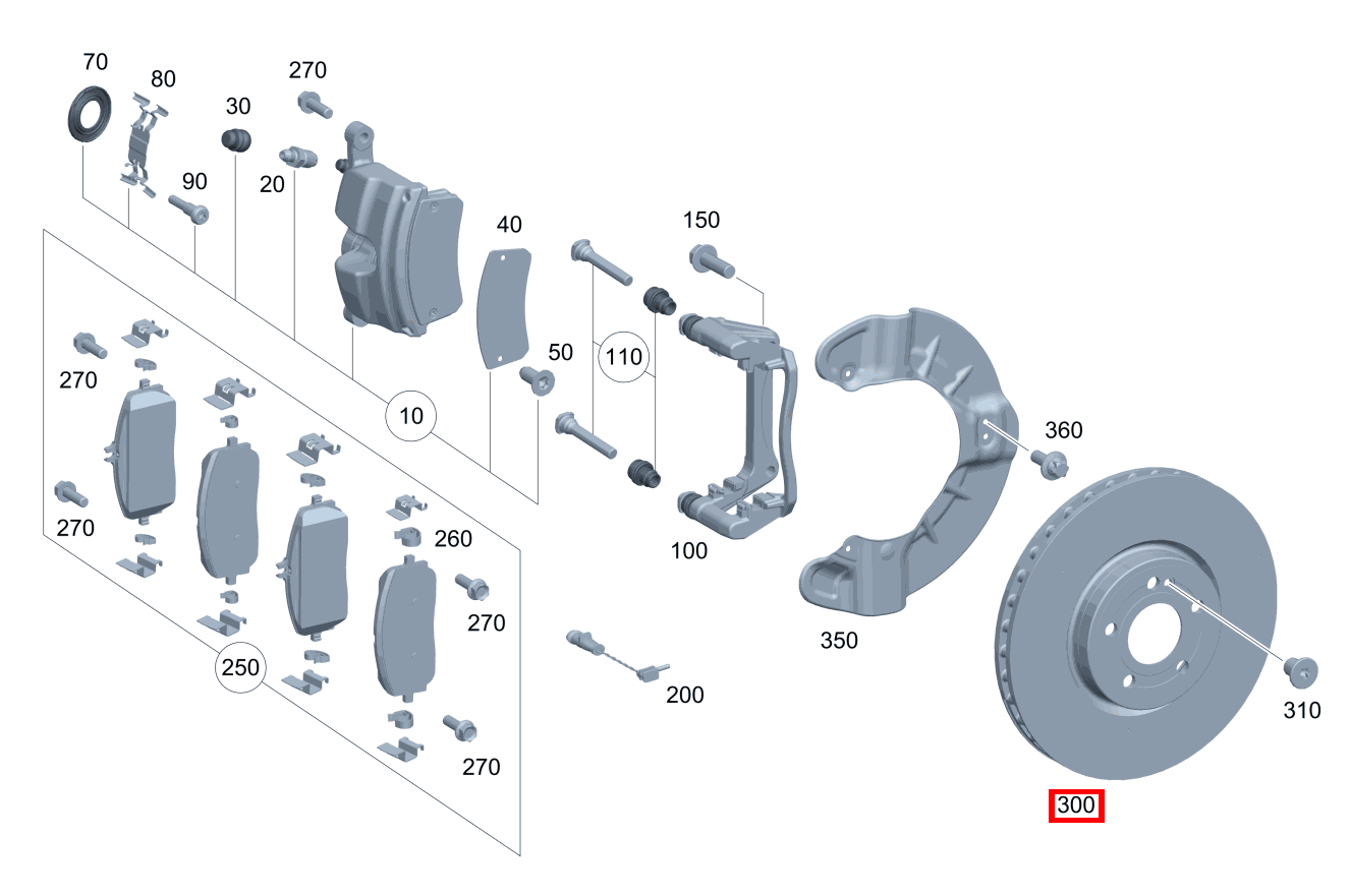 Bremsscheibe Rechts Mercedes-AMG A 35 4MATIC Limousine 177 Bremsscheibe Rechts Mercedes-AMG A 35 4MATIC Limousine 177