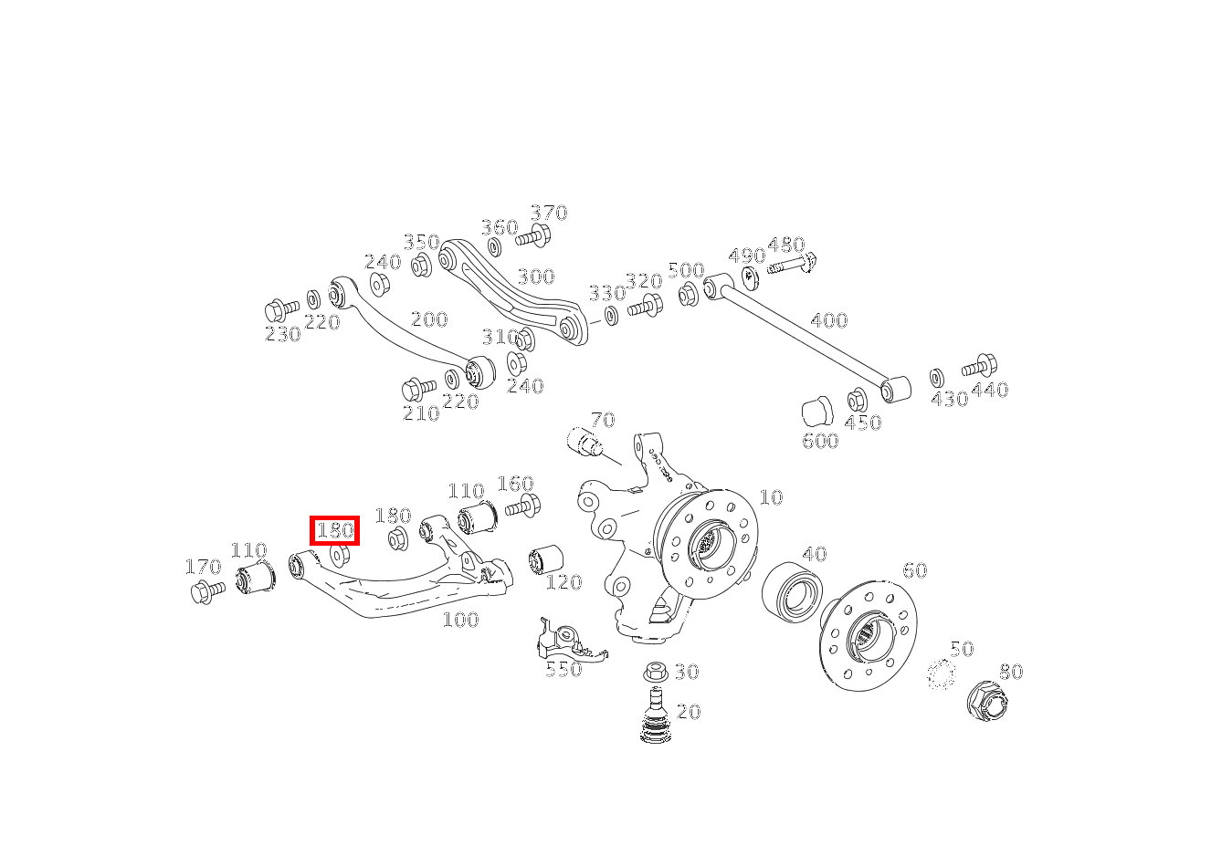Mutter QUERLENKER AN TRAEGER; M14X1.5 GL 500 4MATIC Off-Roader 164