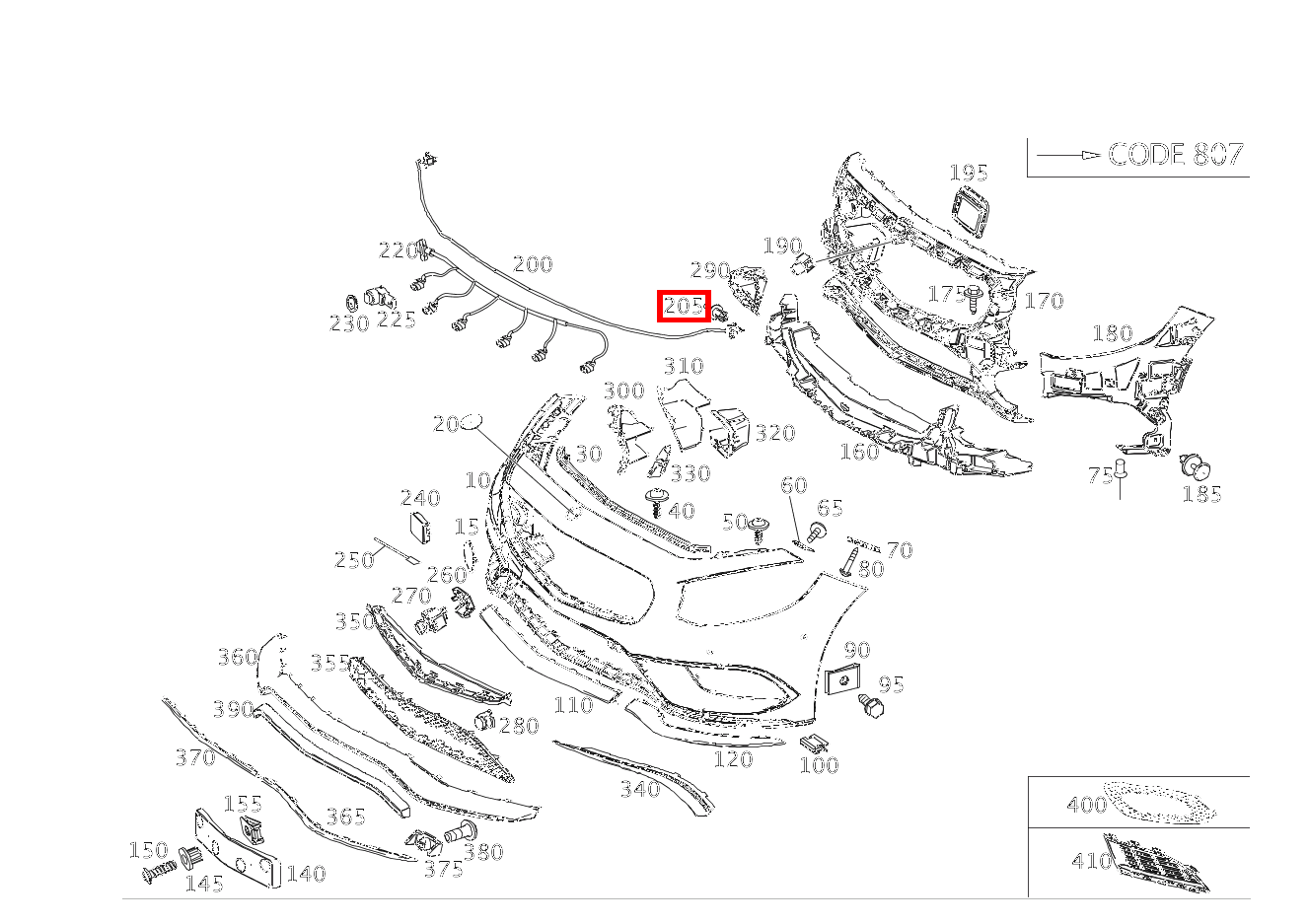 Spreizniet Befestigung Drucksensor; 5mm S 500 Cabriolet 217 Spreizniet Befestigung Drucksensor; 5mm S 500 Cabriolet 217