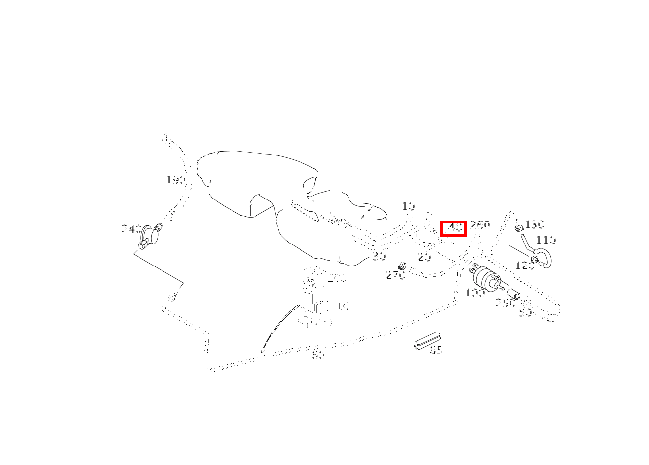 Schelle AN RUECKLAUFLEITUNG; 15.5-17.5 MM C 320 Sportcoupé 203
