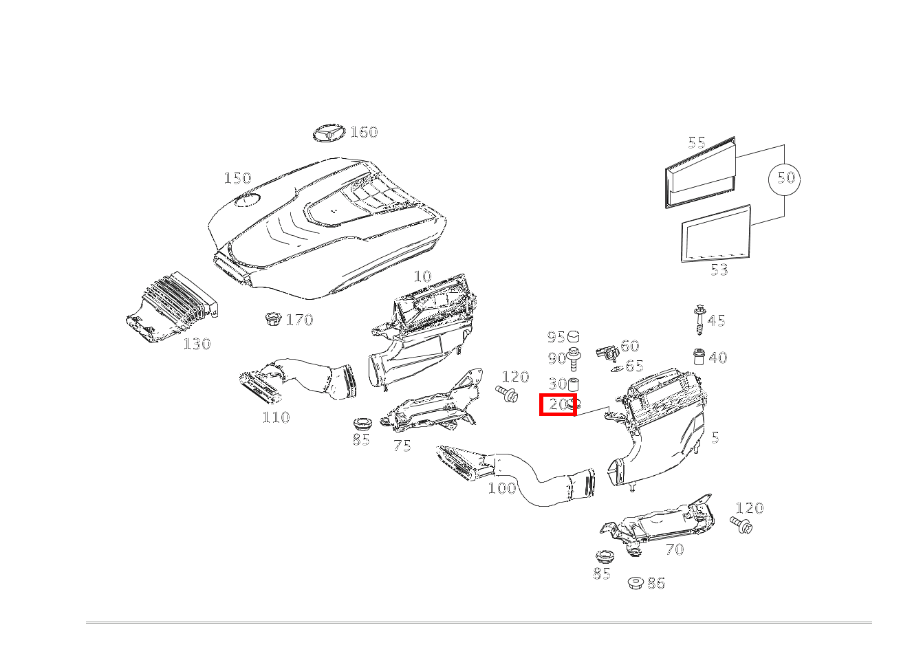 Gummipuffer Luftfiltergehäuse rechts S 400 d 4MATIC Limousine lang 222 Gummipuffer Luftfiltergehäuse rechts S 400 d 4MATIC Limousine lang 222