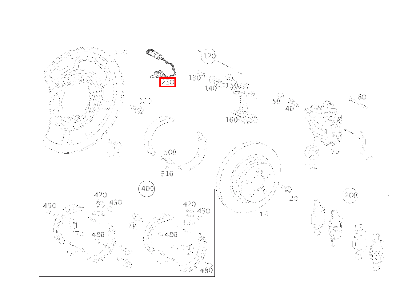 Belagverschleisssensor VERSCHLEISS BREMSBELAG HINTERACHSE RECHTS SL 600 Roadster 230 Belagverschleisssensor VERSCHLEISS BREMSBELAG HINTERACHSE RECHTS SL 600 Roadster 230
