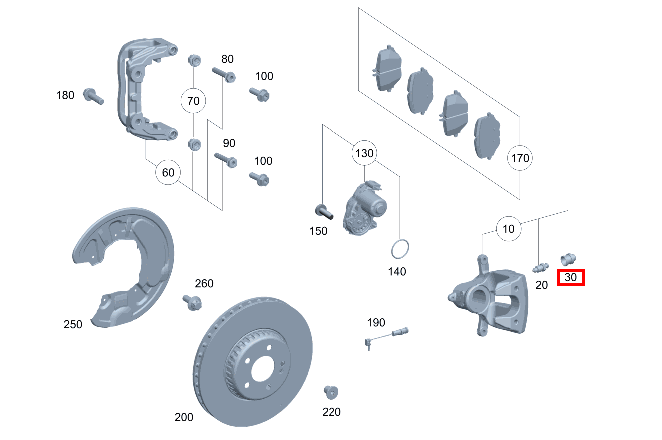 Staubschutzkappe Bremssattel links und rechts Mercedes-AMG CLS 53 4MATIC+ 257 Staubschutzkappe Bremssattel links und rechts Mercedes-AMG CLS 53 4MATIC+ 257