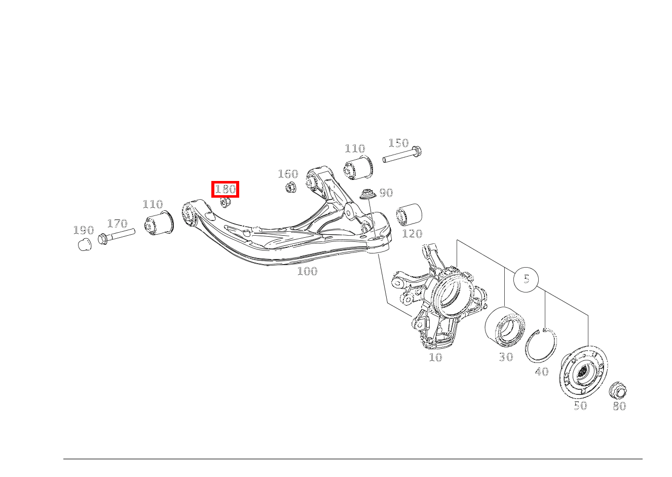 Mutter QUERLENKER RECHTS; AN INTEGRALTRAEGER; M14X1.5 Mercedes-AMG GLE 63 S 4MATIC Coupé 292