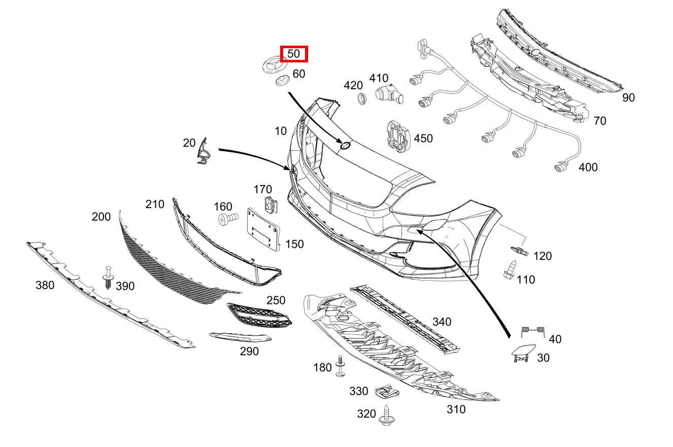 Firmenzeichen An Stoßfänger B200 NGD 242 Firmenzeichen An Stoßfänger B200 NGD 242