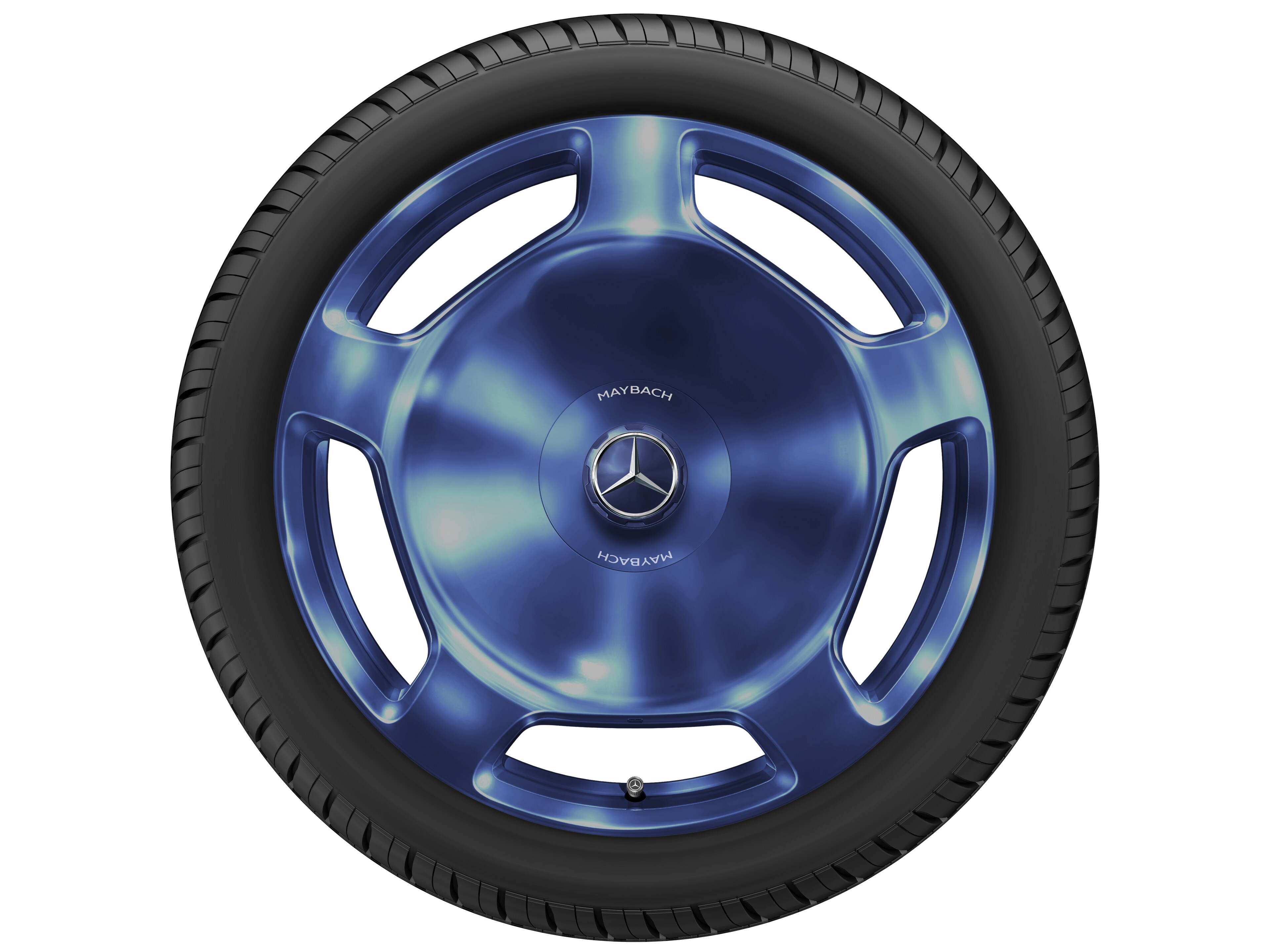 Mercedes-Benz - 5-Loch-Rad, 20 Zoll 9 J x 20 ET 34, nautikblau, poliert