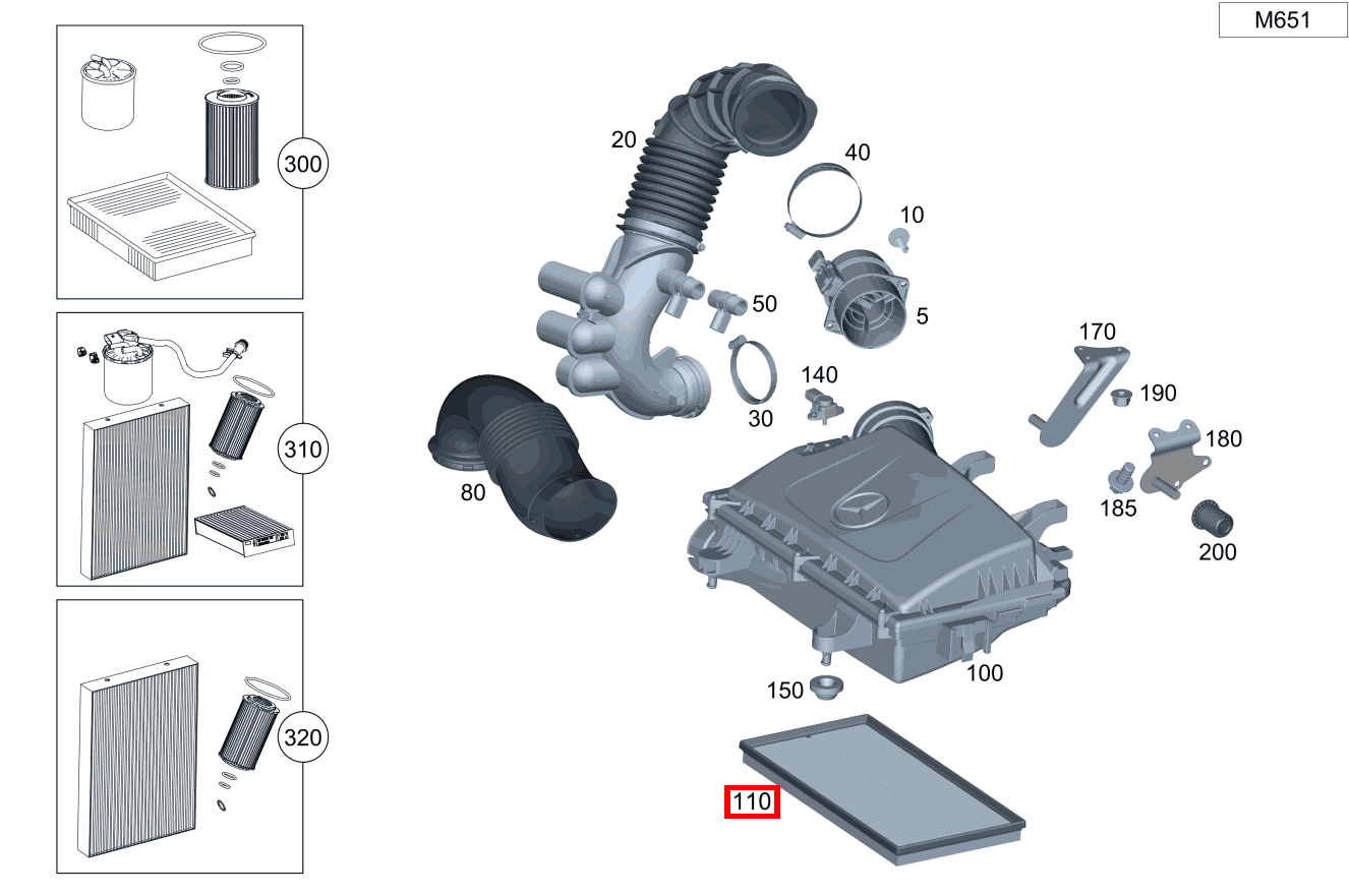 Filtereinsatz Luftfilter Vito Kastenwagen 116 BlueTEC K 201 Filtereinsatz Luftfilter Vito Kastenwagen 116 BlueTEC K 201