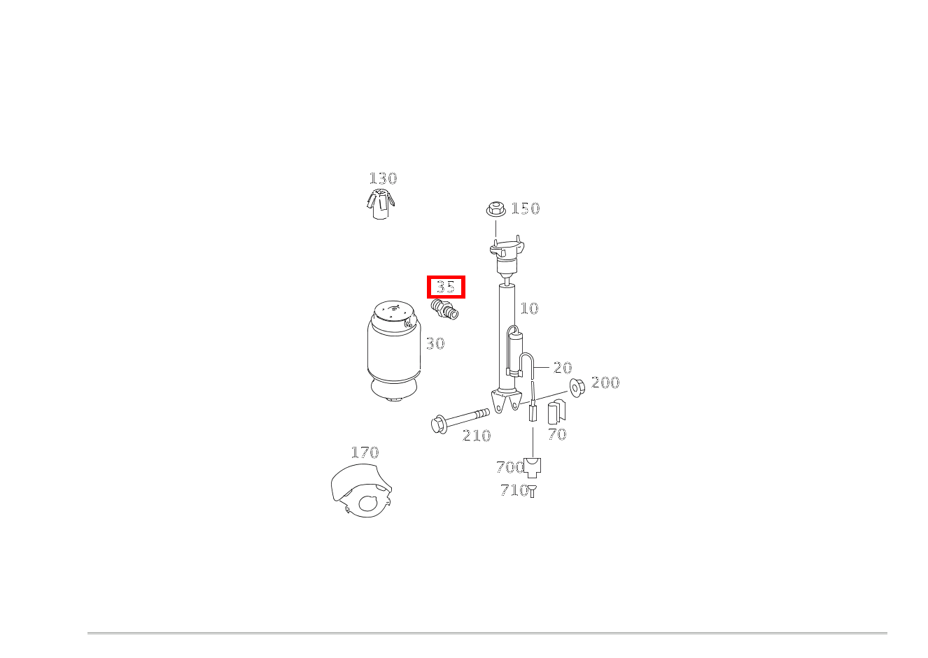 Anschlussstutzen LUFTFEDER GL 500 4MATIC Off-Roader 164 Anschlussstutzen LUFTFEDER GL 500 4MATIC Off-Roader 164