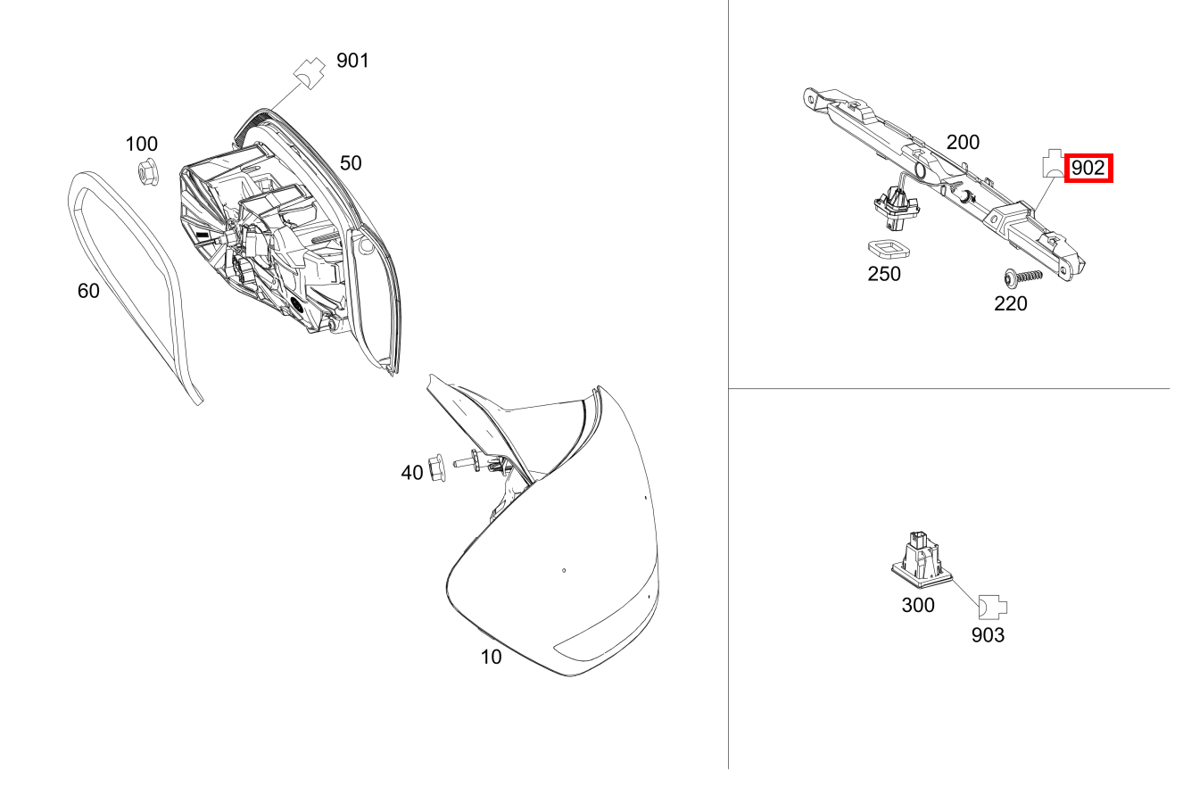 Stecker 3. Bremslicht; 3-PIN MQS B 220 4MATIC 463 Stecker 3. Bremslicht; 3-PIN MQS B 220 4MATIC 463