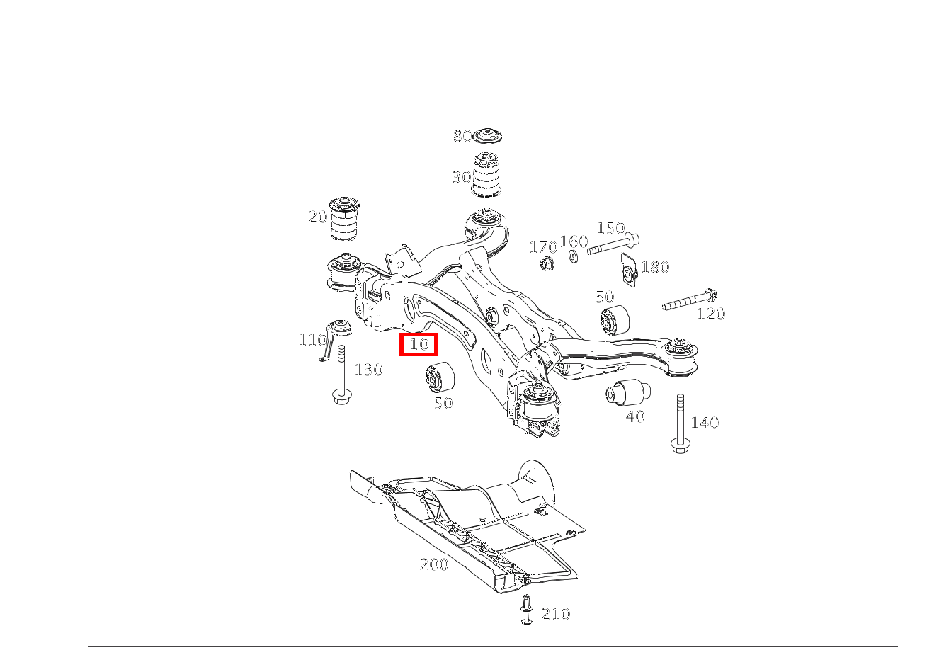 Hinterachsträger CLA 250 Sport Coupé BCA 117 Hinterachsträger CLA 250 Sport Coupé BCA 117