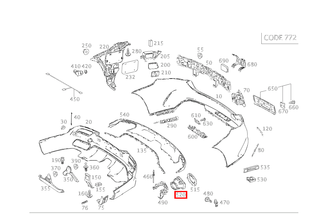 Endrohrblende LINKS GLE 500 4MATIC Coupé BCA 292