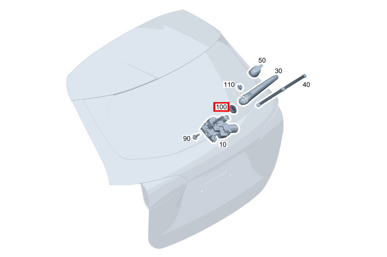 Tülle Heckwischer GLA 200 4MATIC 247 Tülle Heckwischer GLA 200 4MATIC 247