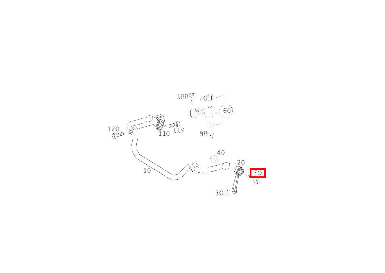 Zylinder-Schraube STANGE AN DREHSTAB; M14X1.5X40 für E 211, CLS 